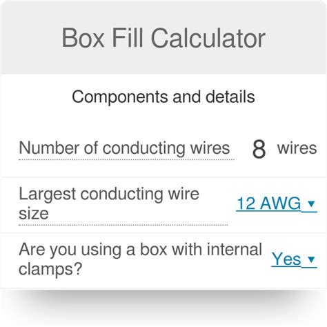 pvc junction box fill chart|box fill calculator canada.